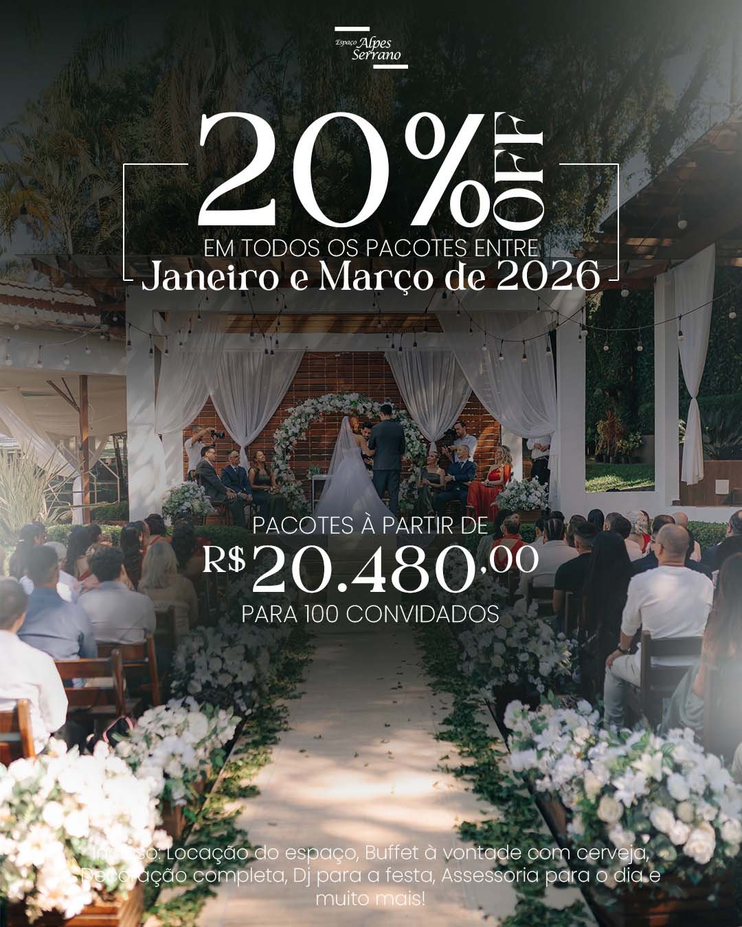 Datas em 2026 na Serra da Cantareira, com até 20% OFF + 50% do valor para depois do evento!