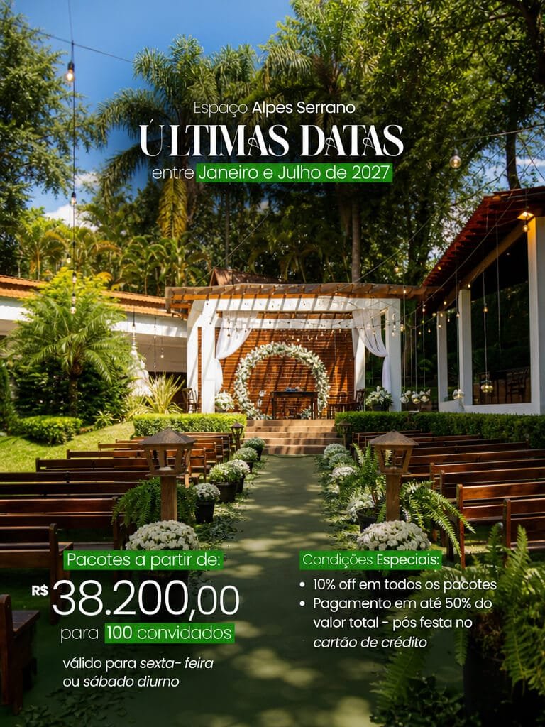 Espaço Alpes Serrano - Casamento em 2027 a partir de R$38.200